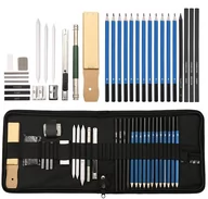 Kredki, ołówki, pastele i pisaki - Zestaw do SZKICOWANIA RYSOWANIA Profesjonalny 32w1 U640 - miniaturka - grafika 1
