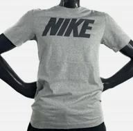 Koszulki męskie - Koszulka męska Nike Sportswear T-shirt szara DX1981-063 r. M - miniaturka - grafika 1