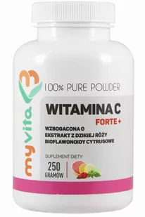 MyVita Witamina C FORTE+ proszek 250g - witamina C + bioflawonoidy + dzika róża 21PRNWITCD - Zdrowa żywność - miniaturka - grafika 1