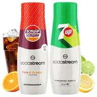 Syropy i koncentraty owocowe - Zestaw 2 Syropów Sodastream Shwip Shwap Cola Pomarańcza + 7UP Cytryna Limon - miniaturka - grafika 1