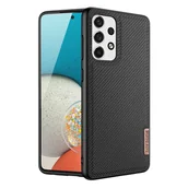 Etui i futerały do telefonów - Dux Ducis Fino etui pokrowiec pokryty nylonowym materiałem Samsung Galaxy A73 czarny - miniaturka - grafika 1