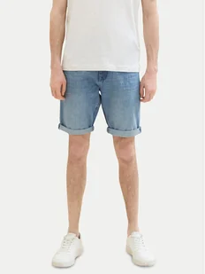 Tom Tailor Szorty jeansowe 1040194 Niebieski Regular Fit - Spodenki męskie - miniaturka - grafika 1
