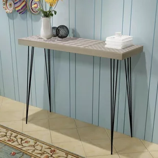 vidaXL Stolik-konsola szara 90x30x71,5 cm - Konsole i sekretarzyki - miniaturka - grafika 1
