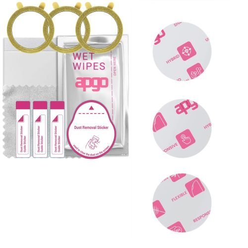 3x szkło hybrydowe na wymiar średnica Ø 37 mm zamiennik hartowanego ekran smartwatcha - apgo Hybrid Flexible Nano Glass Clear Flexible Ochrona na...