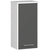 Szafki łazienkowe - Szafka łazienkowa wisząca FIN W 30 cm - biała-grafit szary - 1 drzwi - miniaturka - grafika 1