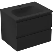 Szafki łazienkowe - Mexen Orio szafka łazienkowa 60 cm z umywalką Vela, 2 szuflady, czarna mat - 91A10-06047-2-BFF71-W23M71 - miniaturka - grafika 1