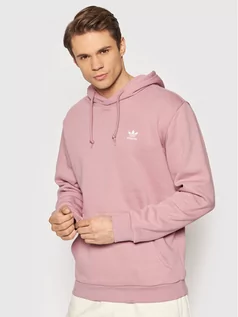 Bluzy męskie - Adidas Bluza adicolor Essentials Trefoil HE9416 Różowy Regular Fit - grafika 1