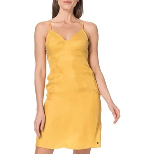 Sukienka damska Superdry Cupro Cami na lato żółta-XS - Sukienki - miniaturka - grafika 1