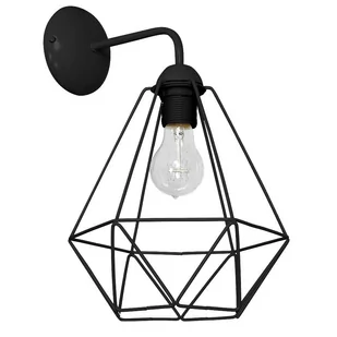 Milagro Kinkiet BASKET 1xE27/60W/230V czarny - Lampy ścienne - miniaturka - grafika 1