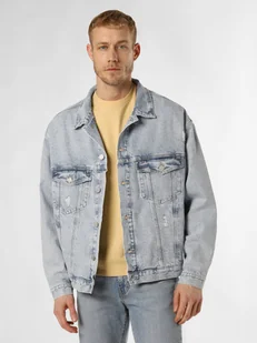 Tommy Jeans Męska kurtka dżinsowa Mężczyźni Bawełna niebieski jednolity, L - Kurtki męskie - miniaturka - grafika 1