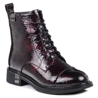 Botki damskie - Buty damskie botki ocieplane skórzane bordowe Loretta Vitale C2439308 -36 - miniaturka - grafika 1