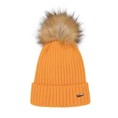 Czapki damskie - Damska czapka z gęstym splotem i pomponem - miniaturka - grafika 1