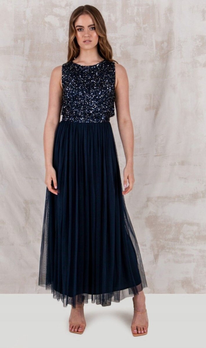 Maya Deluxe Zdobiona Sukienka Midaxi Rozmiar 44 Nowa z metką Sylwestrowa