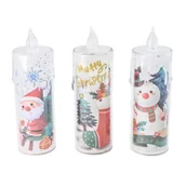 Świece - Świeczka LED 12 x 4 cm mix wzorów - miniaturka - grafika 1