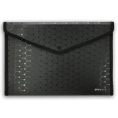 Teczki i skoroszyty - Penmate Koperta na zatrzask A4 Lux czarna - miniaturka - grafika 1