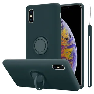 Pokrowiec Do Apple iPhone XS MAX w LIQUID ZIELONY Etui TPU Obudowa Ochronny Case Cover Plecki Cadorabo - Etui i futerały do telefonów - miniaturka - grafika 1
