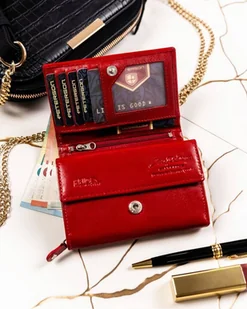 Zestaw prezentowy: pojemny portfel damski i brelok ze skóry naturalnej — Peterson - Breloki - miniaturka - grafika 6