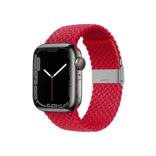 Crong Wave Band – Pleciony pasek do Apple Watch 42/44/45 mm (czerwony) - Akcesoria do smartwatchy - miniaturka - grafika 3