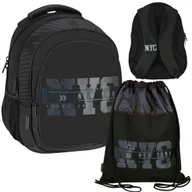 Zestawy szkolne - NYC WYPRAWKA szkolna dla CHŁOPCA: usztywniany plecak + worek ma buty - zestaw szkolny - miniaturka - grafika 1