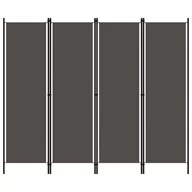 Parawany - Parawan 4-panelowy, antracytowy, 200 x 180 cm - miniaturka - grafika 1