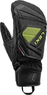 Rękawice narciarskie - Leki LEKI RĘKAWICE WCR C-Tech 3D Mitt black-lemon 7.5 - miniaturka - grafika 1