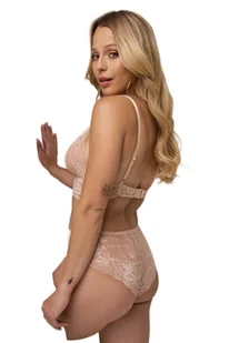 Figi damskie z tiulowym akcentem i koronkowym tyłem 213 beżowe M - Majtki damskie Figi damskie z tiulowym akcentem i koronkowym tyłem 213 beżowe M - Majtki damskie - miniaturka - grafika 1