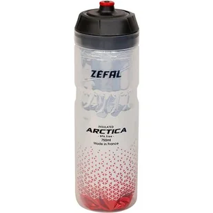 Bidon ZEFAL Arctica 750 ml Srebrno-czerwony - Shakery i bidony sportowe - miniaturka - grafika 1