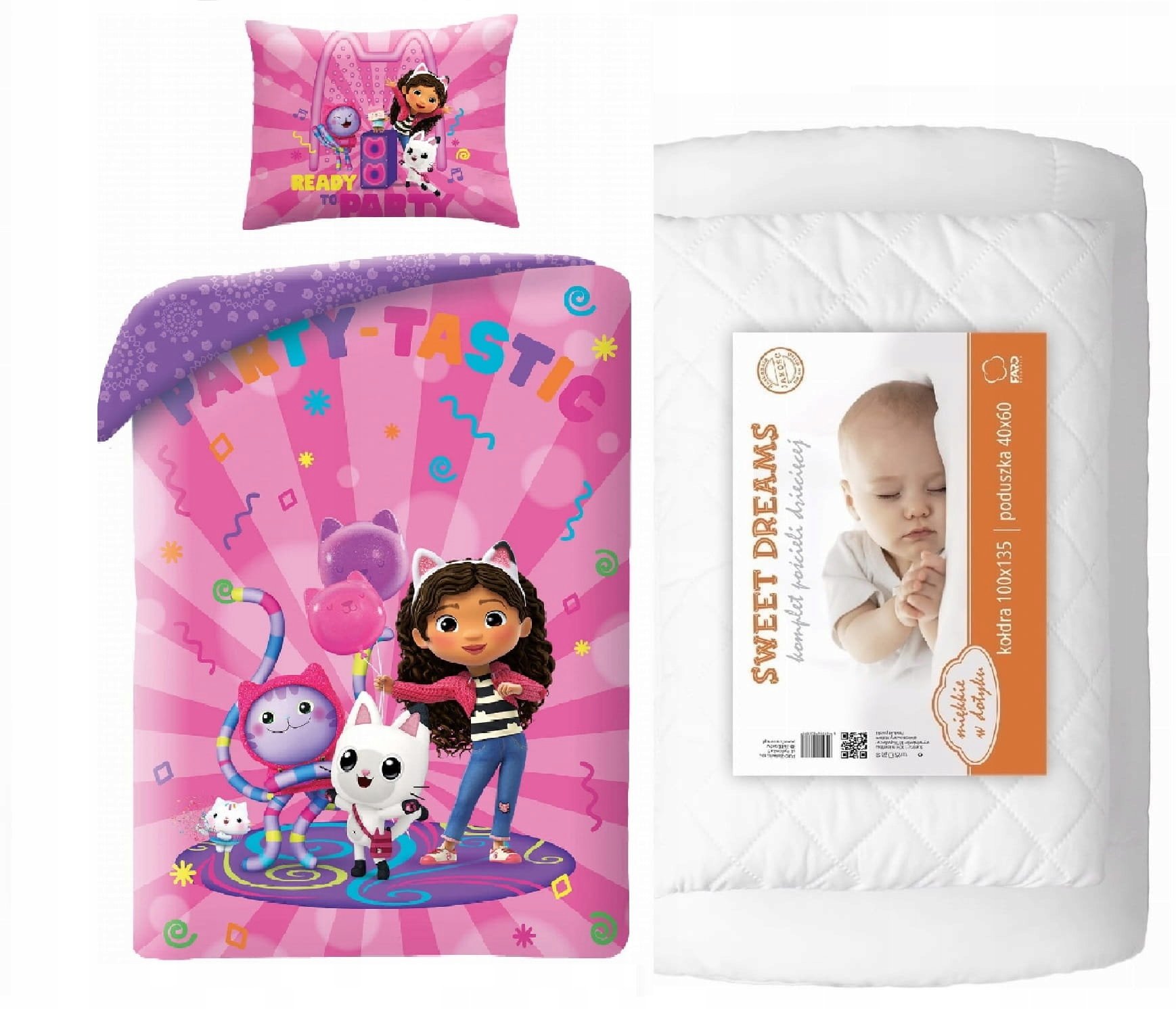 Pościel dziecięca łóżeczkowa Koci Domek Gabi 100 x 135 cm Halantex