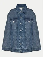 Kurtki damskie - PINKO Kurtka jeansowa 104800 A2GI Granatowy Regular Fit - miniaturka - grafika 1