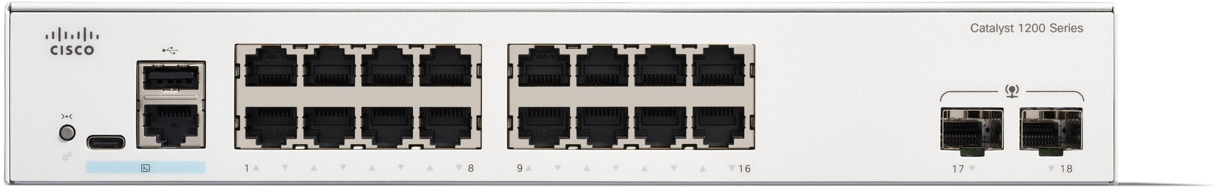 Switch Cisco Catalyst C1200-16T-2G-RF sieciowe połączenia Zarządzany L2 Gigabit Ethernet 10/100/1000 Biały