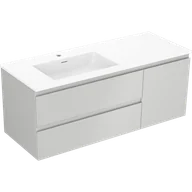 Szafki łazienkowe - Mexen Orio szafka łazienkowa 120 cm z umywalką Otis lewą, 2S, 1D, szara mat/biała mat - 91A13-12047-3-BBFFF62-W18L01 - miniaturka - grafika 1