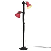 Lampy ogrodowe - vidaXL Lampa stojąca, 25 W, postarzany czerwony, 25x25x90/160 cm, E27 - miniaturka - grafika 1