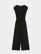 Kombinezony - Czarny kombinezon z błyskiem - miniaturka - grafika 1