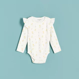 Komplety dla niemowląt - Reserved Reserved - Zestaw z body, legginsami i czapką - Biały - grafika 1
