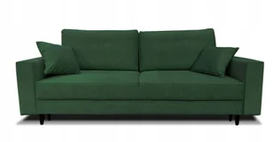 Platan sofa rozkładana EMILIA, z funkcją spania, sofa tapicerowana, sprężyny - Kolor: Ciemnozielony Cloud 39 Easy Clean - Sofy i kanapy - miniaturka - grafika 1