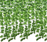 Sztuczne kwiaty - AD Accessories 12x Sztuczny Bluszcz na Ścianę Balkon Roślina 25M - miniaturka - grafika 1