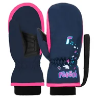 Odzież sportowa dziecięca - Rękawice zimowe dziecięce Reusch Kids Mitten 4540 granatowo-różowy - miniaturka - grafika 1