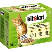 Mokra karma dla kotów - Kitekat Multipack Allerlei z drobiem w galarecie 12 x 85 g - miniaturka - grafika 1