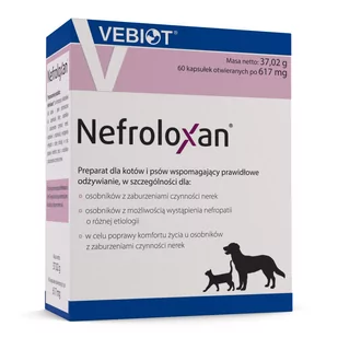 VEBIOT Tabletki psa na nerki Nefroloxan Dog 60 tab - Suplementy i witaminy dla psów - miniaturka - grafika 1