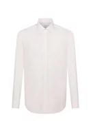 Koszule męskie - Seidensticker Męska koszula biznesowa, krój regularny, nie wymaga prasowania, kołnierz Kent, długi rękaw, 100% bawełna, beżowy (21 ecru), 43 - miniaturka - grafika 1