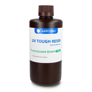 Żywica do drukarki 3D - Anycubic UV Tough Resin 1L - Translucent Green - Filamenty i akcesoria do drukarek 3D - miniaturka - grafika 1