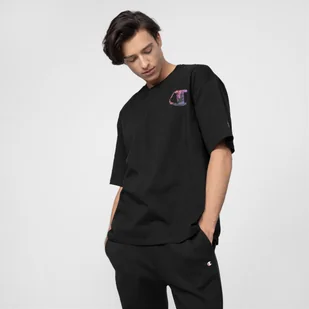 Męski t-shirt z nadrukiem CHAMPION GRAPHIC GALLERY - czarny - Koszulki sportowe męskie - miniaturka - grafika 1