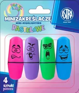 Zakreślacze - Astra Zakreślacz mini pastelowy 4 kolory - miniaturka - grafika 1