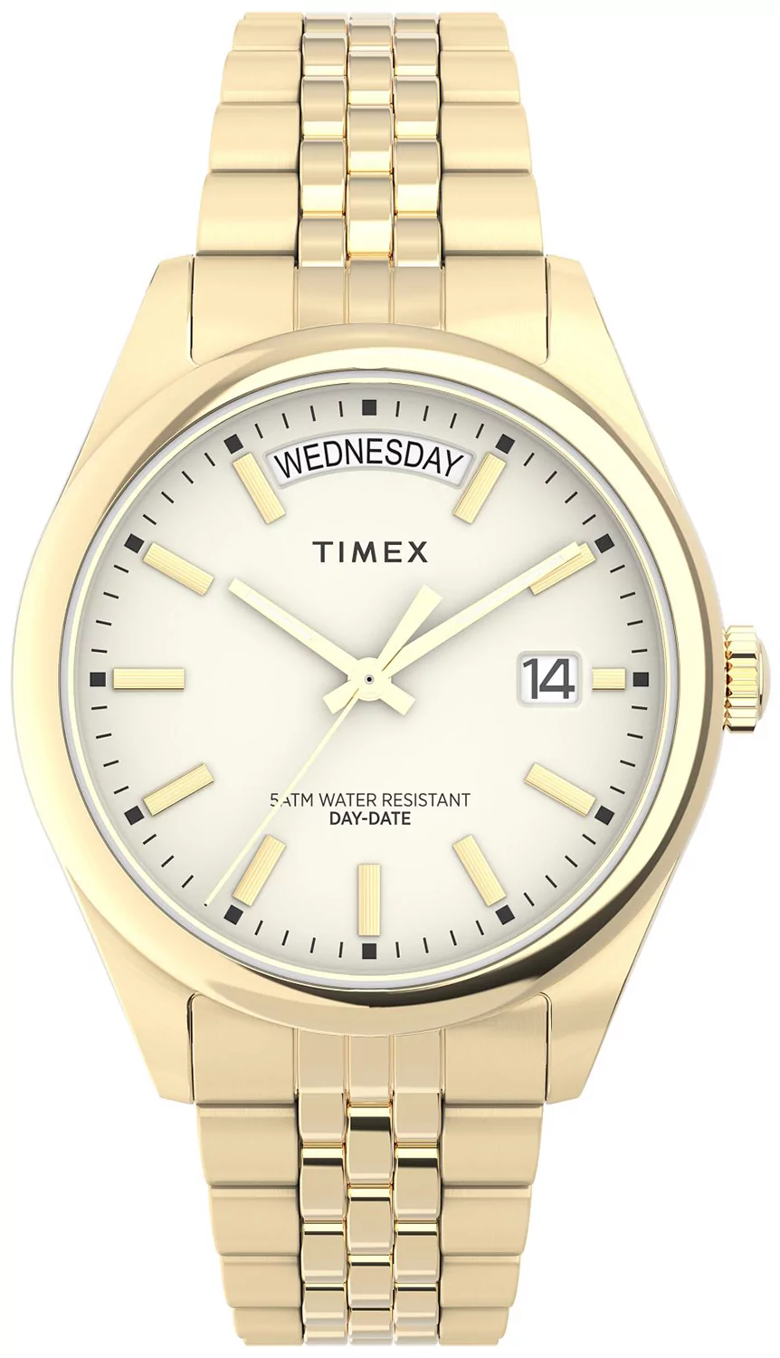 Zegarek Timex TW2V68300 Legacy Day and Date 36mm Stainless Steel Bracelet - Natychmiastowa WYSYŁKA 0zł (DHL DPD INPOST) | Grawer 1zł | Zwrot 100 dni