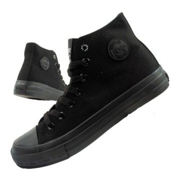 Buty sportowe damskie trampki Lee Cooper r.39 lekkie czarne za kostkę