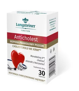 LANGSTEINER Anticholest wspieranie prawidłowego poziomu cholesterolu we krwi 30 kapsułek 3311541 - Serce i układ krążenia - miniaturka - grafika 1