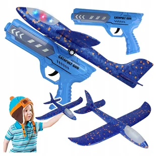 SAMOLOT STYROPIANOWY PISTOLET NA SAMOLOTY WYRZUTNIA SAMOLOTOWA SZYBOWIEC - Samoloty i helikoptery - miniaturka - grafika 1