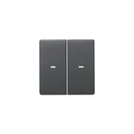 Klawisze i ramki - Hager polo KNX e/s Q.x Klawisze z soczewką do modułu przycisku 2-kr, antracyt aksamit, lakierowany 80960326 80960326 - miniaturka - grafika 1