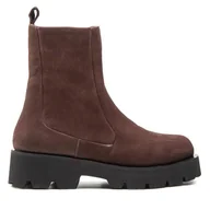 Botki damskie - Botki Simple SL-15-02-000049 Brązowy - miniaturka - grafika 1