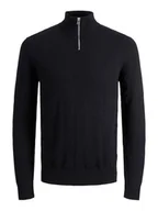 Swetry męskie - Jack & Jones Sweter "Emil" w kolorze czarnym - miniaturka - grafika 1